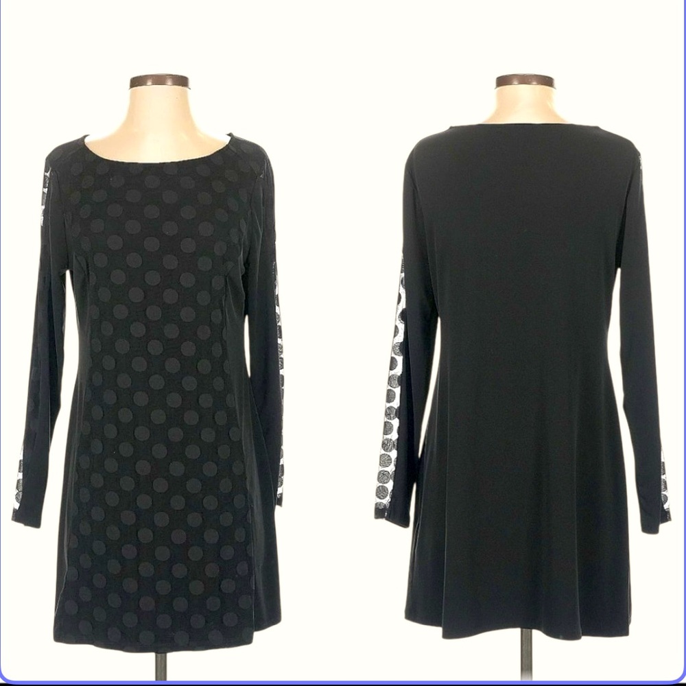 Style & Co Polka Dot Sheer Sleeve Mini Dress PM NWOT Petite Size (M)🦋✨